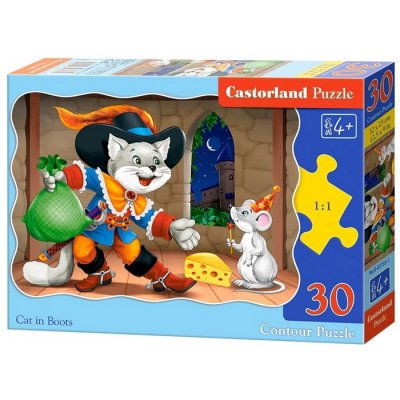 Castorland Puzzle Kocúr v čižmách, 30 dielikov