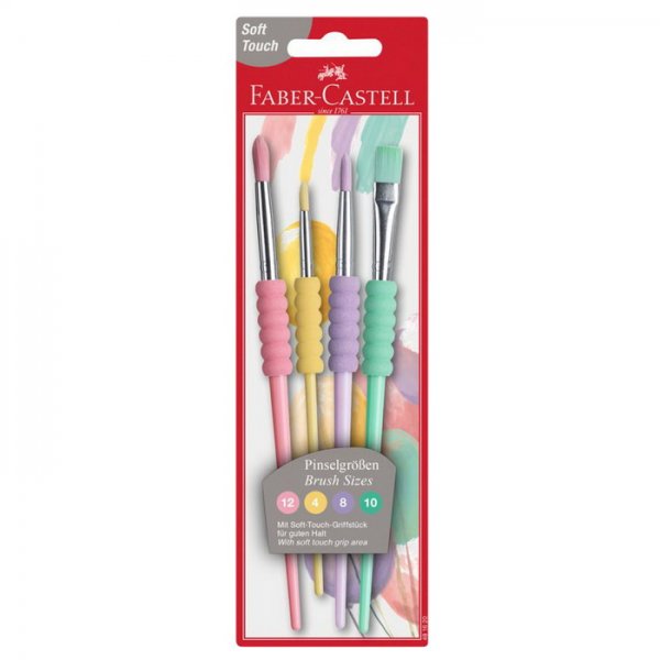 Faber Castell Set štetcov Soft 4 ks, pastelové