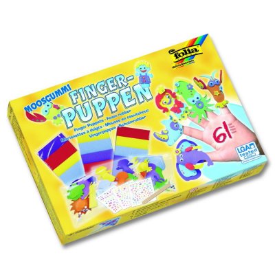 Folia Prstové bábky z moosgummi, sada 61 dielikov
