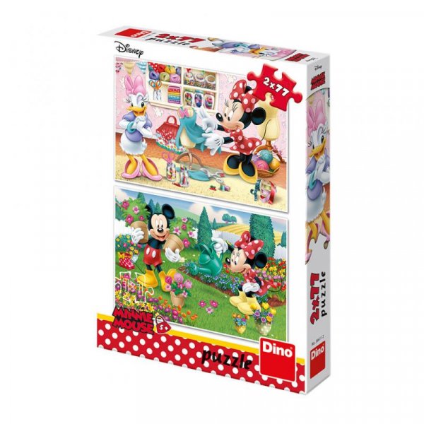 Dino Puzzle Pracovitá Minnie, 2 x 77 dielikov