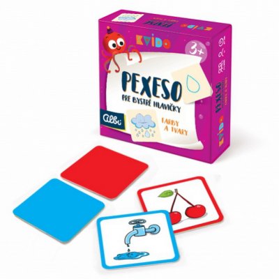 Kvído Pexeso pre bystré hlavičky 3+ Farby a tvary
