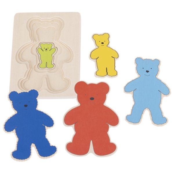 Goki Puzzle viacvrstvové Medveď, 5 vrstiev
