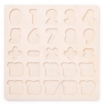 Woody Drevené puzzle Matematika, 25 dielikov