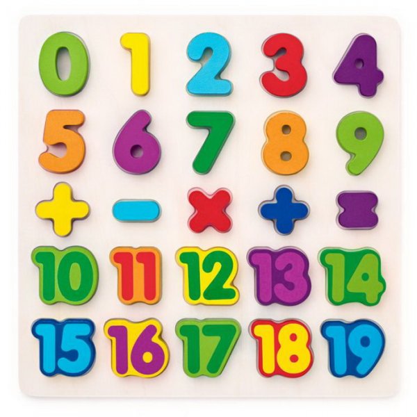 Woody Drevené puzzle Matematika, 25 dielikov