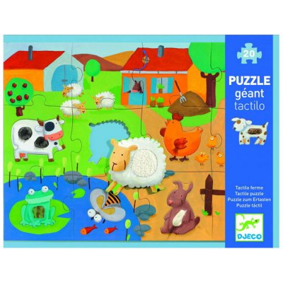 Djeco Obrovské hmatové puzzle Farma