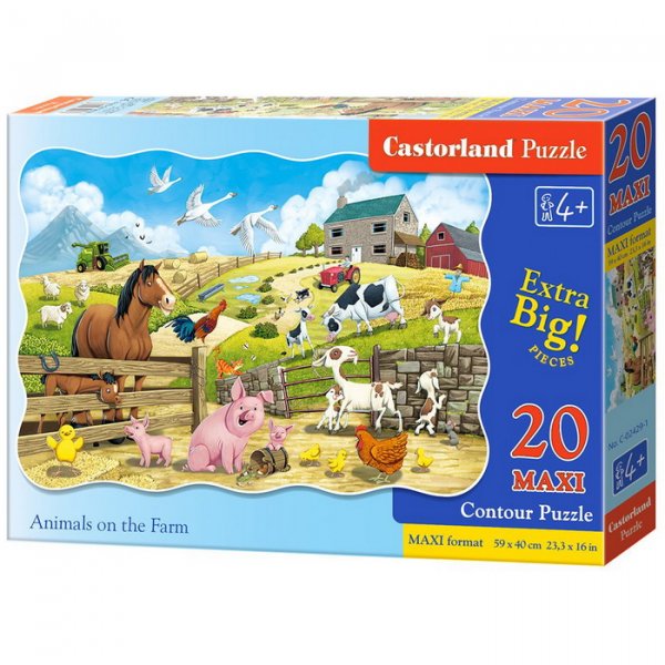 Castorland Puzzle Zvieratká na farme, 20 dielikov