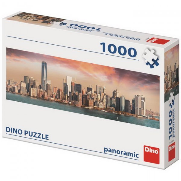 Dino Puzzle Manhattan za súmraku panoramic, 1000 dielikov