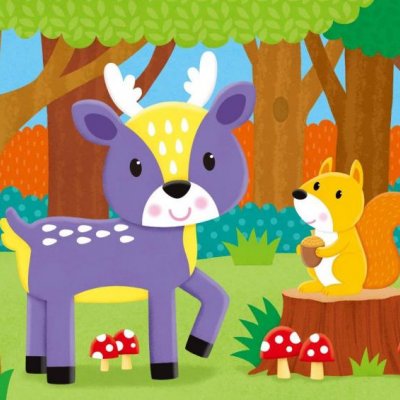 GALT Puzzle sada 4v1 V lese