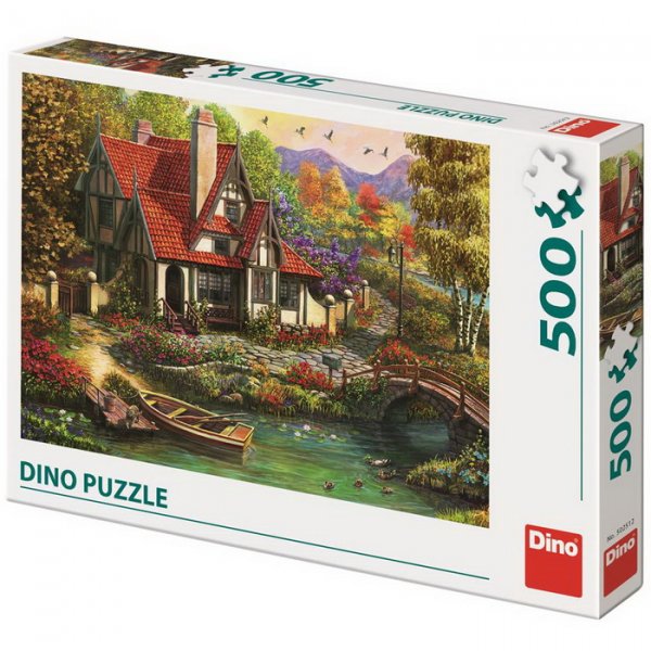 Dino Puzzle Chata pri jazere, 500 dielikov