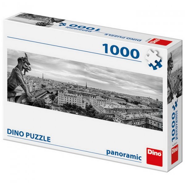 Dino Puzzle Chrlič v Paríži panoramic, 1000 dielikov