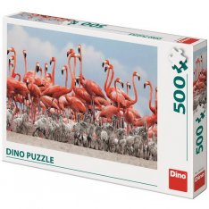 Dino Puzzle Plameniaky, 500 dielikov