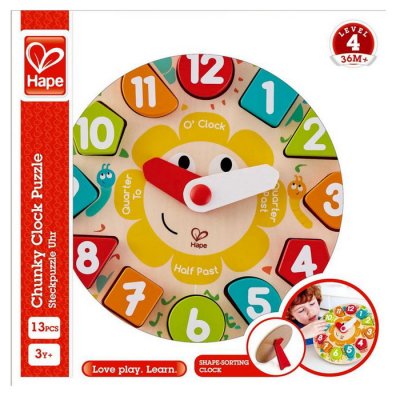 Hape Detské puzzle hodiny, 13 dielikov