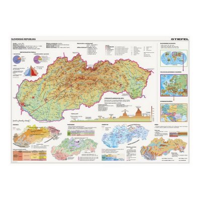 Dino puzzle Mapa Slovenska, 2000 dielikov