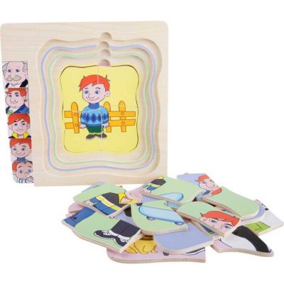 Small Foot Puzzle Životný vývoj muža