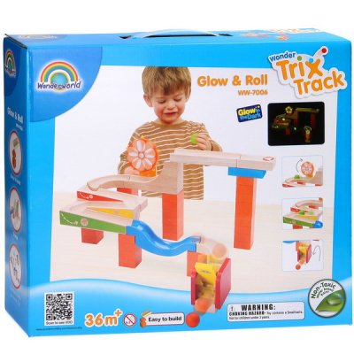 Wonderworld Drevená guličková dráha TRIX® - Svietiace koleso