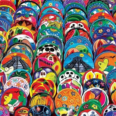 EuroGraphics Puzzle Mexické taniere, 1000 dielikov
