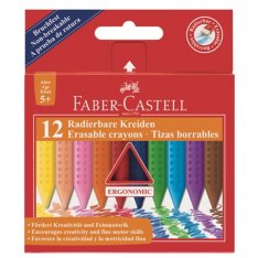 Faber Castell Voskovky Grip Plastic Colour, 12 ks