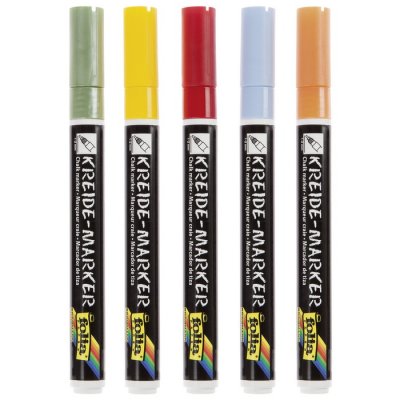 Folia Tekuté kriedy pastelové hrúbka 1-2 mm, 5 ks