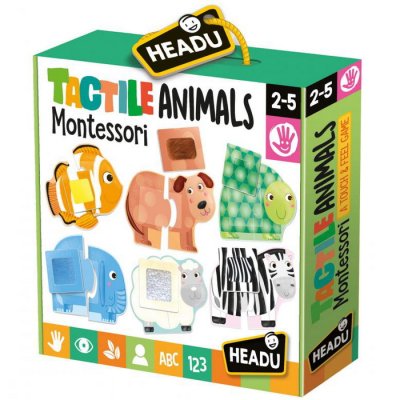 Headu Montessori Dotykové puzzle - Zvieratá