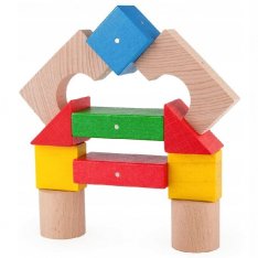 Kooglo drevená magnetická stavebnica Mini Color, 30 ks