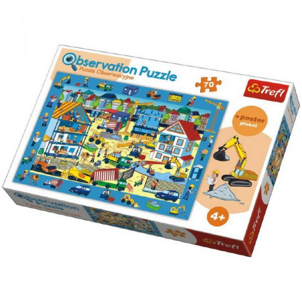 Trefl Puzzle Hľadanie predmetov na stavenisku, 70 dielikov