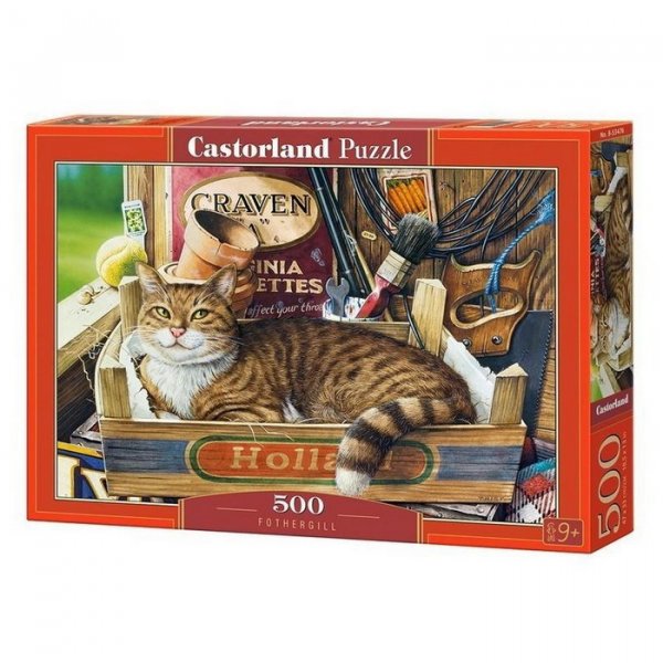 Castorland Puzzle Mačka v debničke, 500 dielikov