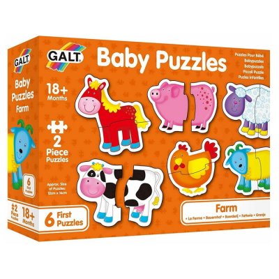 GALT Puzzle pre najmenších Zvieratká na farme, 6v1