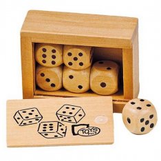 Goki Hracie kocky drevené, 6 ks