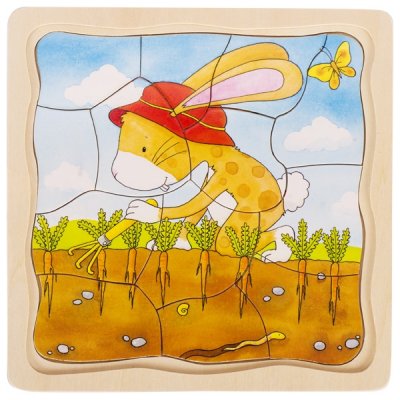Goki Puzzle viacvrstvové Záhradka v roku, 53 dielikov