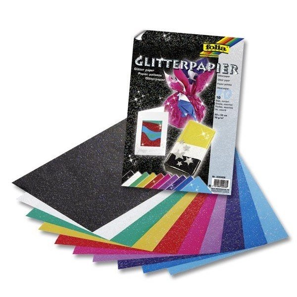 Folia Papier s trblietkami A4, 10 ks