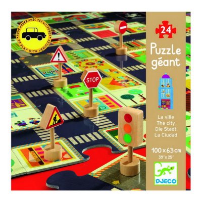 Djeco Didaktické puzzle Mesto, 24 dielikov