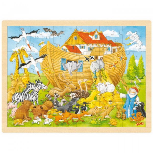 Goki Drevené puzzle Noemova archa, 96 dielikov