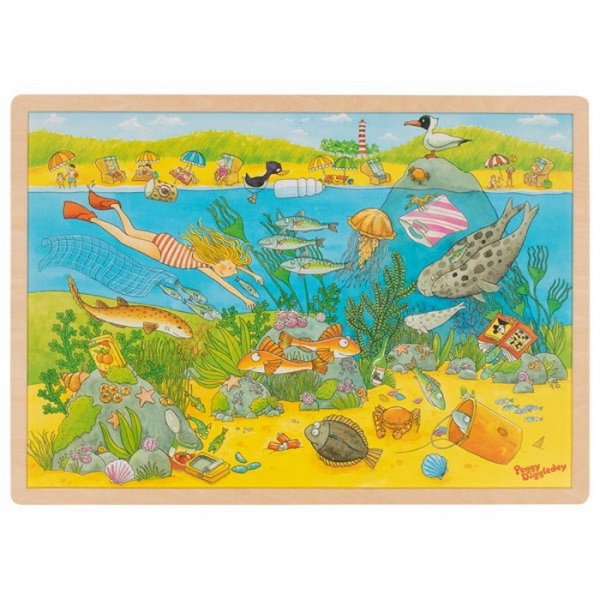 Goki Drevené puzzle Podvodný svet, 192 dielikov
