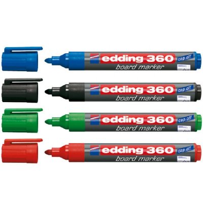 Edding 360 popisovač na biele tabule, kužeľový hrot 1.5-3 mm, 4 farby
