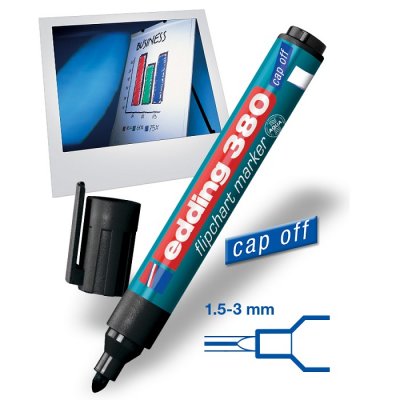 Edding 380 popisovač na flipchartové tabule, kužeľový hrot 1.5-3 mm, 4 farby