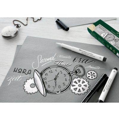 Faber Castell Pitt umelecké popisovače ČIERNA & BIELA, 4 ks