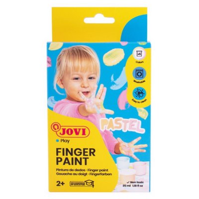 Jovi Prstové farby malá sada pastel, 6 x 35ml