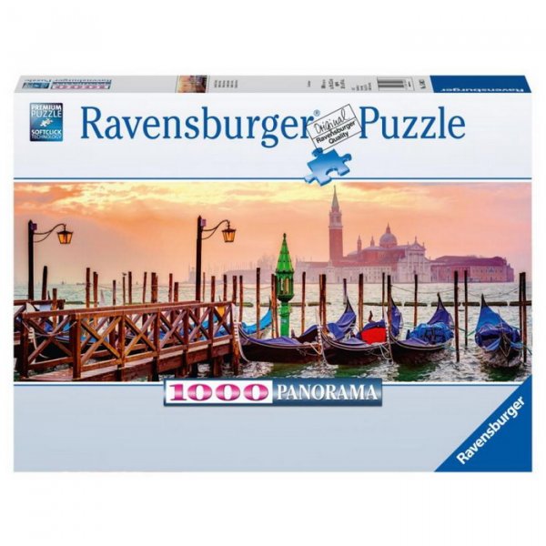 Ravensburger Puzzle Gondoly v Benátkach - panoráma, 1000 dielikov