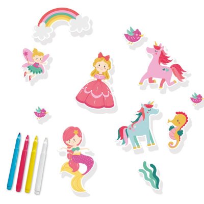 SES Creative Samolepky na okná - Princezné