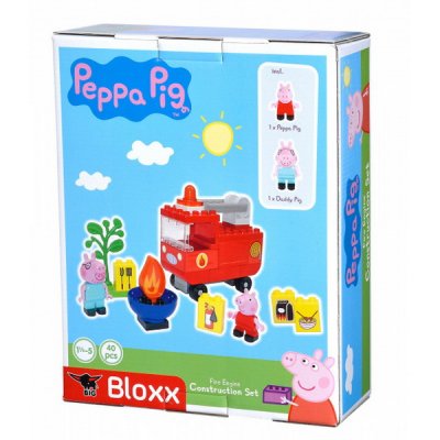 PlayBIG Bloxx Peppa Pig Hasičské auto s príslušenstvom, 40 ks