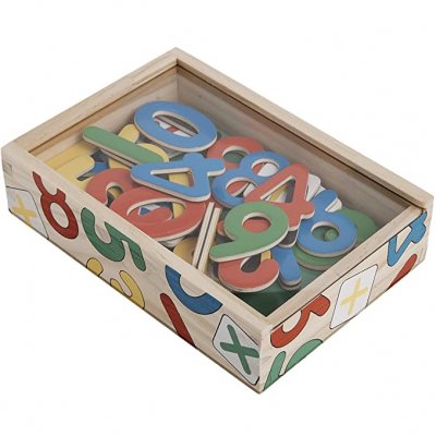 Melissa & Doug - Drevené magnetické Číslice, 37 ks