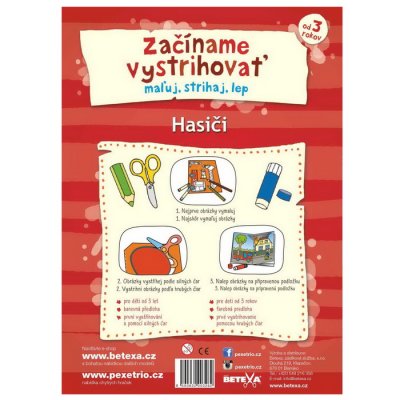 Vystrihovačka Začíname vystrihovať Hasiči pre najmenších 3+