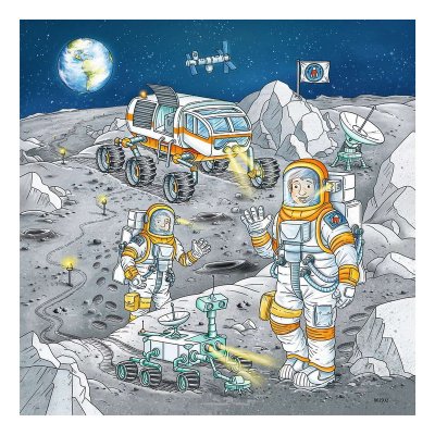 Ravensburger Puzzle Astronauti, 3x49 dielikov