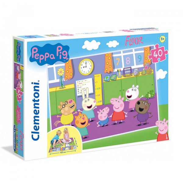 Clementoni Podlahové puzzle Peppa Pig, 40 dielikov