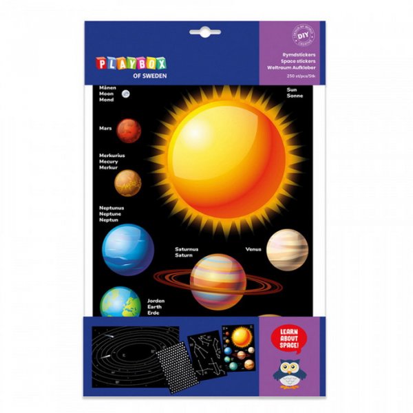 Playbox Samolepky Vesmír, 250 ks