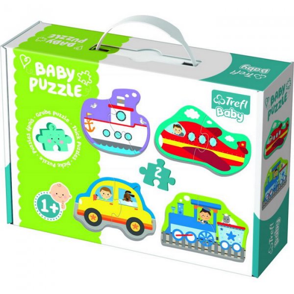Trefl Baby Puzzle Dopravné prostriedky cestovanie 4v1