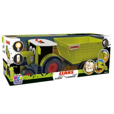 Happy People Traktor s prívesom CLAAS Kids Axion 870 s vlečkou
