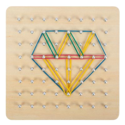 Školská drevená doska na prepletanie Geoboard