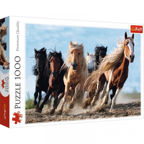 Trefl Puzzle Cválajúce kone, 1000 dielikov