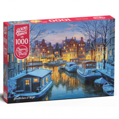 Cherry Pazzi Puzzle Amsterdam v noci, 1000 dielikov